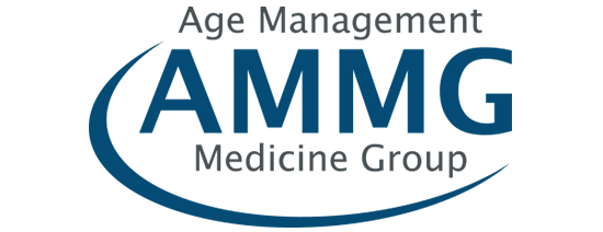 Age Management Medicine Group (AMMG) Logo – PRO Institute Logo for Age Management Medicine Group (AMMG), featuring bold blue text with a curved underline – PRO Institute
