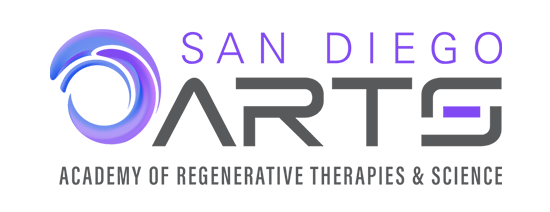 San Diego ARTS Logo – PRO Institute Logo for San Diego ARTS (Academy of Regenerative Therapies & Science), featuring modern typography and a purple circular design – PRO Institute